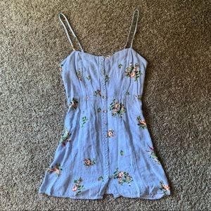 Floral blue button dress| Forever 21